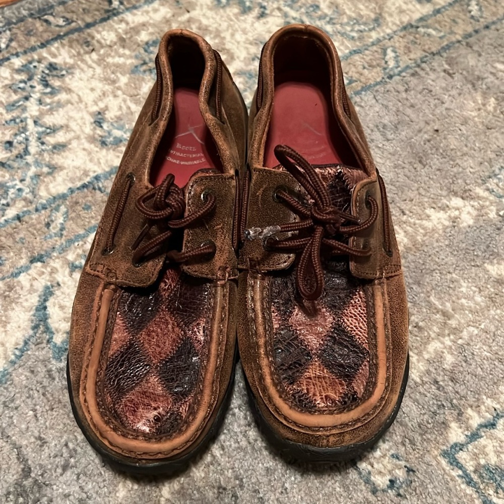 Twisted X Lace Up Mocs